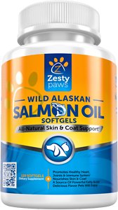 Zesty Paws Wild Alaskan Salmon Oil Skin & Coat Support Softgels Dog & Cat Supplement