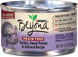 Purina Beyond Grain-Free Turkey, Sweet Potato & Spinach Recipe in Gravy Canned Cat Food