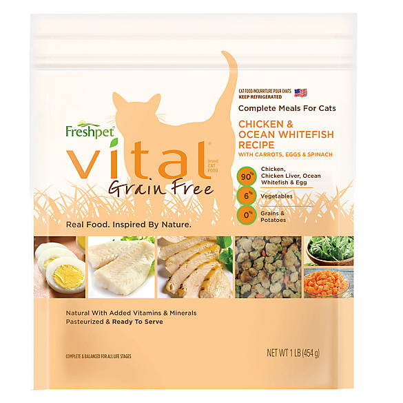Freshpet® Vital™ Grain Free Complete Meals Chicken, Ocean Whitefish, & Egg Adult Cat Food