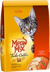 Meow Mix Tender Centers Salmon & White Meat Chicken Dry Cat Food
