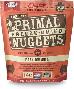 Primal Pork Formula Nuggets Grain-Free Raw Freeze-Dried Cat Food