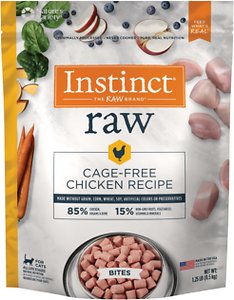 Instinct by Nature's Variety Frozen Raw Bites Grain-Free Cage-Free Chicken Recipe Cat Food