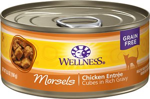 Wellness Morsels Chicken Entree Grain-Free Canned Cat Food