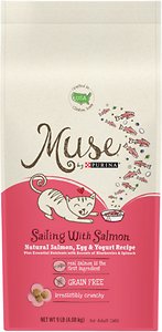 Purina Muse Sailing with Salmon Natural Salmon, Egg & Yogurt Recipe Adult Grain-Free Dry Cat Food