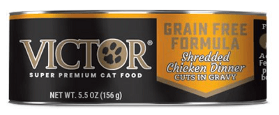 VICTOR Shredded Chicken Dinner in Gravy Canned Cat Food