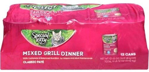 Special Kitty Mixed Grill Dinner Wet Cat Food, 13 oz, 12pk