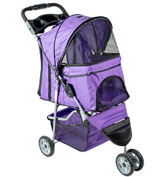 LBBL Double Pet Travel Stroller Dog Cat Pushchair Foldable Color : B Pet Buggy For Pets Cats Black Purple With Rain Cover Max Loading 60kg