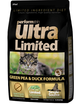 Performatrin Ultra Limited Green Pea Duck Formula Dry Cat Food