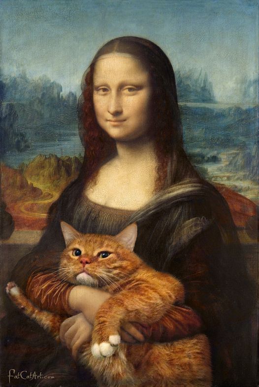 Fat Cat Art Mona Lisa Versión real