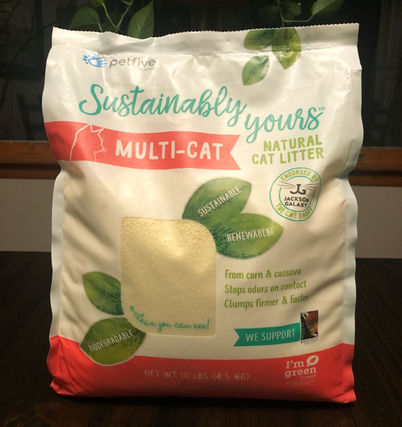 One variety of Sustainably Yours Litter is the Multi-Cat Formula.